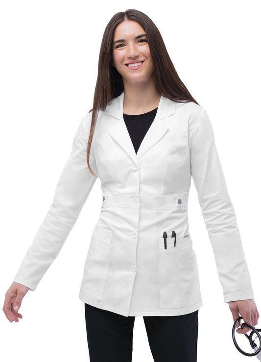 Adar Women's 28" Tab-Waist Lab Coat Universal Collection