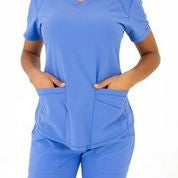 Life Thread Women’s Active V-Neck Top - Healed Hearts Scrub Apparel