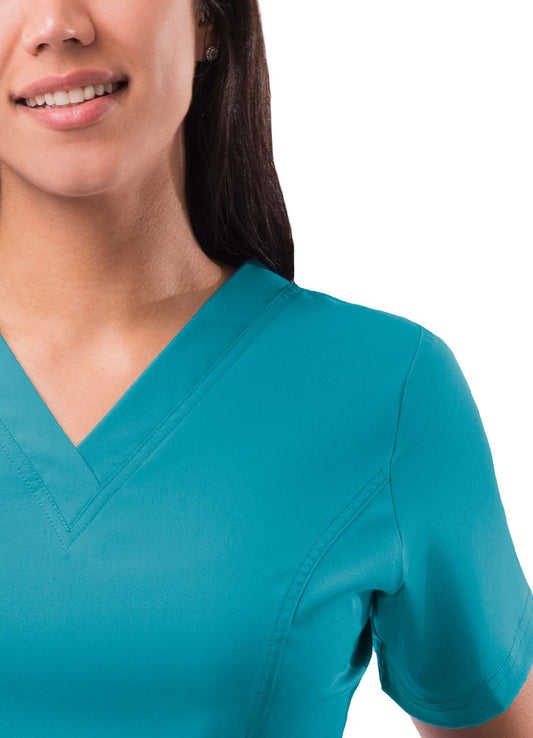 Adar Women’s Elevated V-neck Scrub Top - Healed Hearts Scrub Apparel