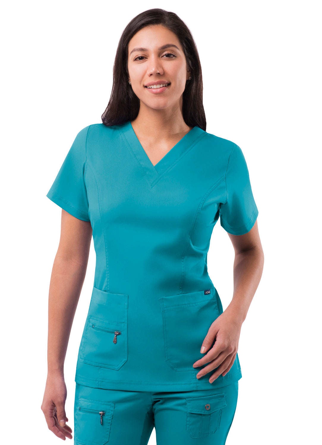 Adar Women’s Elevated V-neck Scrub Top - Healed Hearts Scrub Apparel