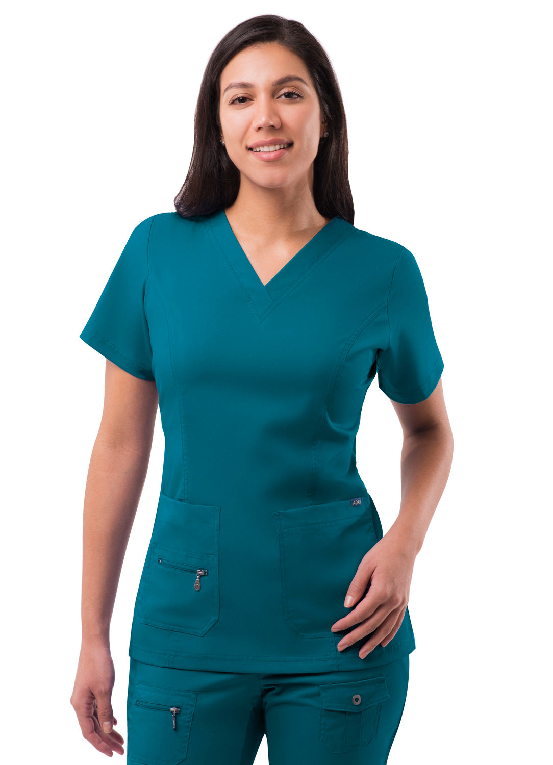 Adar Women’s Elevated V-neck Scrub Top - Healed Hearts Scrub Apparel