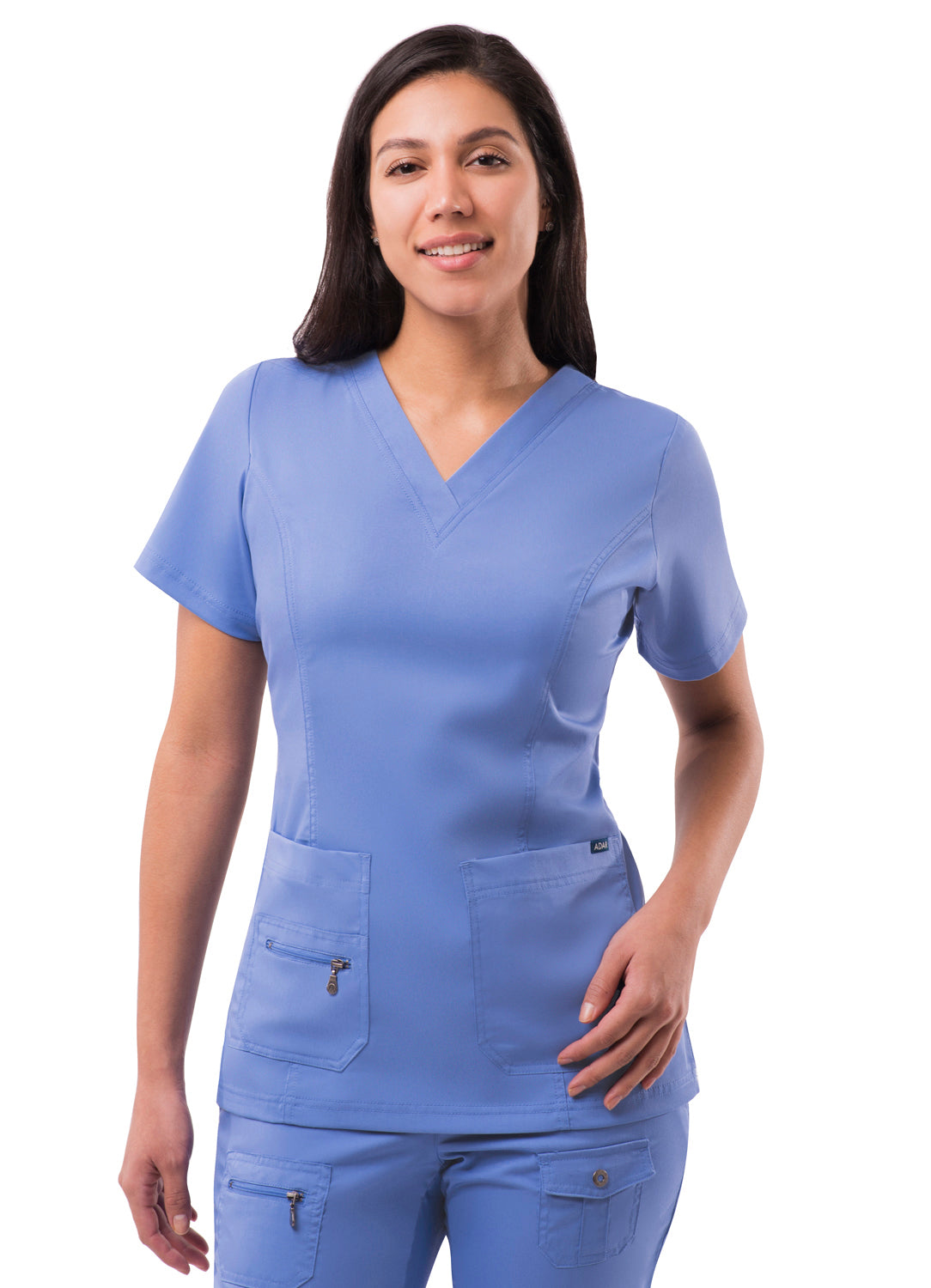 Adar Women’s Elevated V-neck Scrub Top - Healed Hearts Scrub Apparel