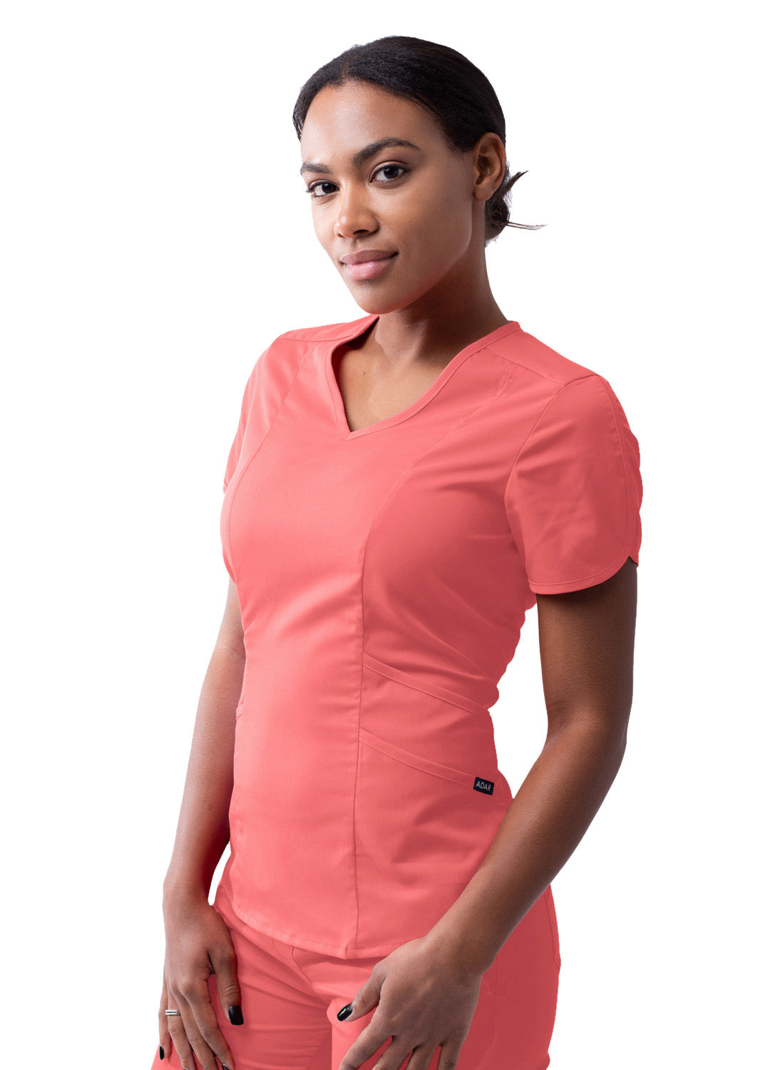 Adar Women’s Modern V-neck Scrub Top