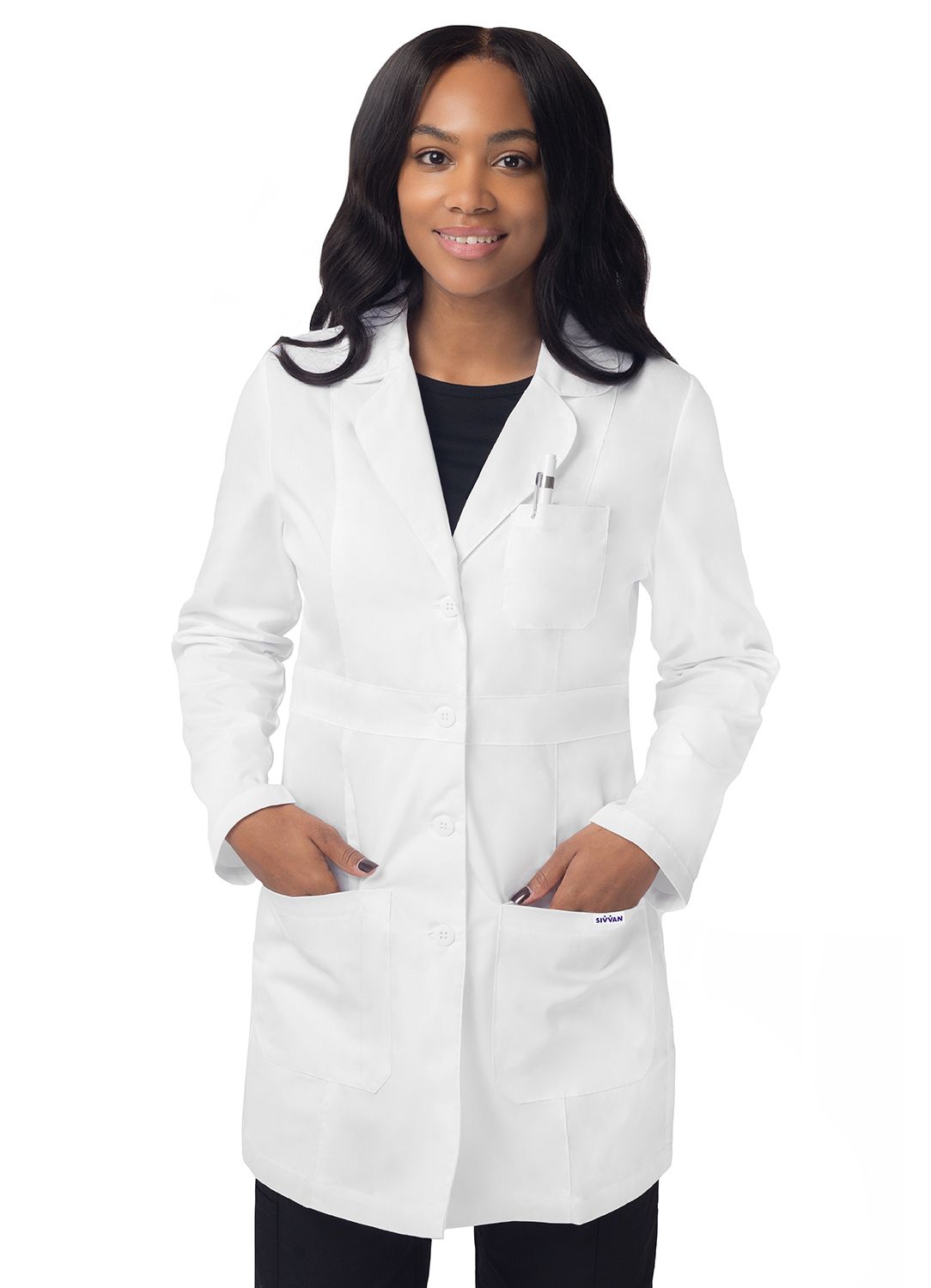 Adar 33" Women's Modern Slim Lab Coat